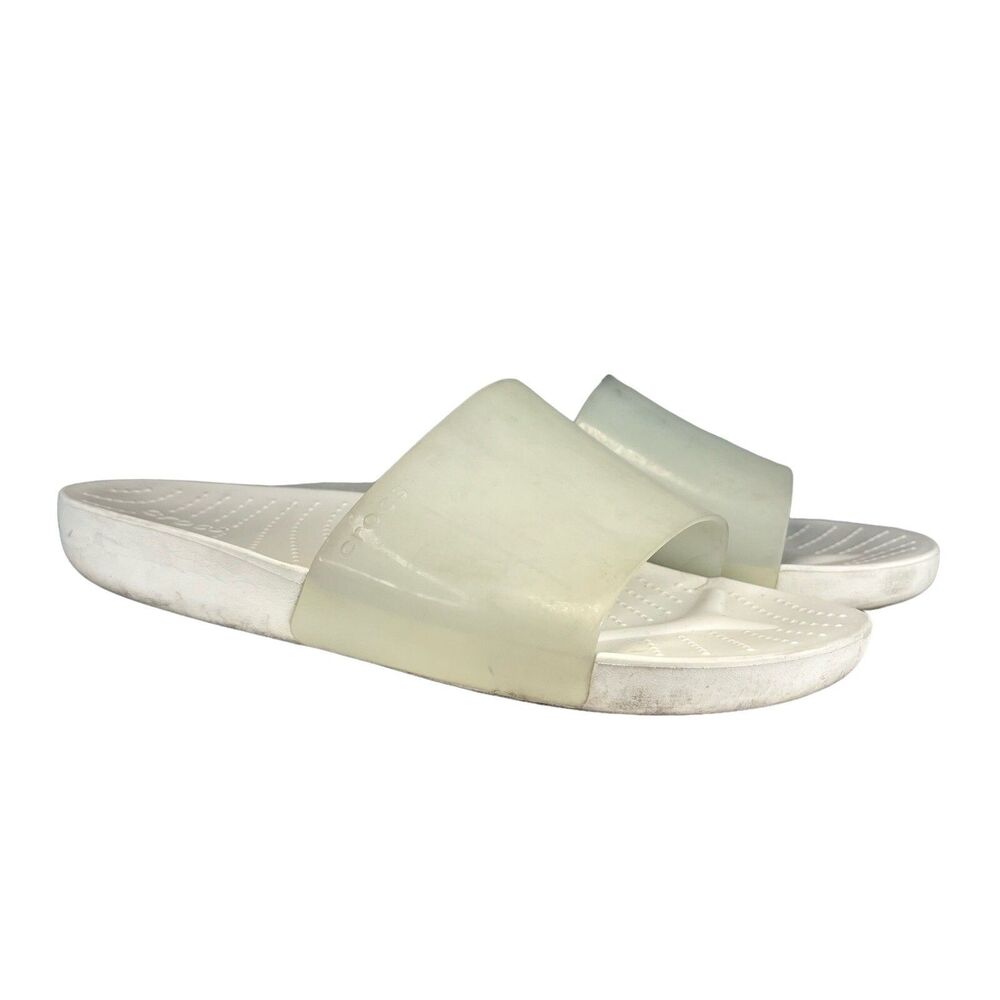 Crocs Splash Slide Sandals Flip Flops White Women 10